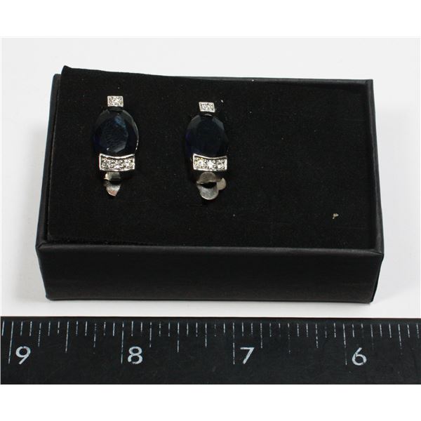 RHINESTONE ACCENTED CLIP ON EARRINGS