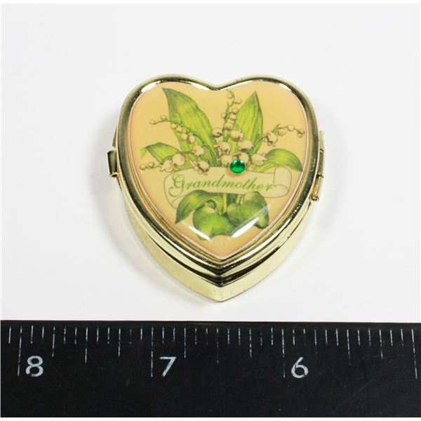 VINTAGE GRANDMOTHER LILY OF THE VALLEY HEART SHAPE