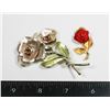 Image 1 : VINTAGE FLORAL BROOCH SOLD WITH VINTAGE ROSE LAPEL