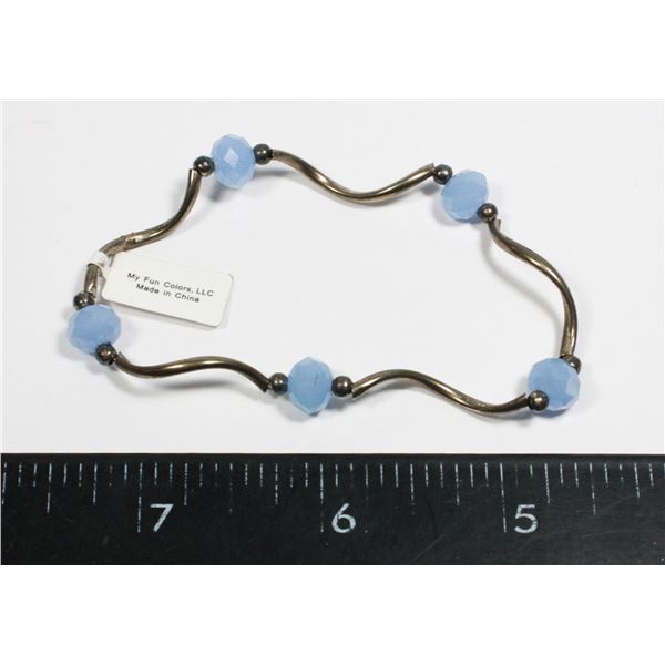 MY FUN COLOR BABY BLUE OPAQUE STRECH BRACELET