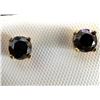 Image 1 : 14K YELLOW GOLD BLACK DIAMOND 0.64CT EARRINGS