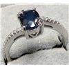 Image 3 : SILVER SAPPHIRE 1CT RING
