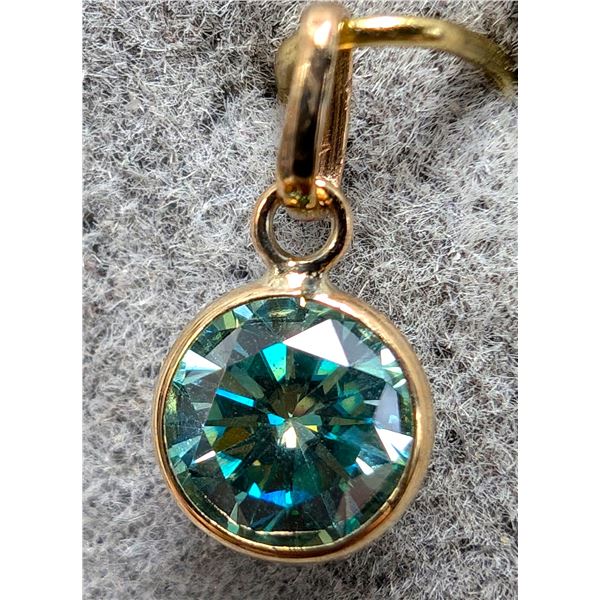 10K YELLOW GOLD MOISSANITE 0.85CT PENDANT