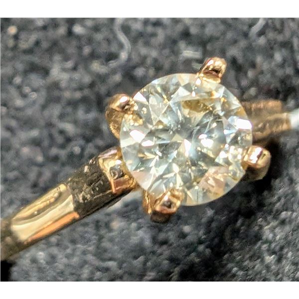 10K YELLOW GOLD 2G 0.7CT NATURAL DIAMOND RING
