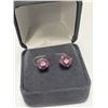 Image 4 : SILVER RUBY & CZ EARRINGS