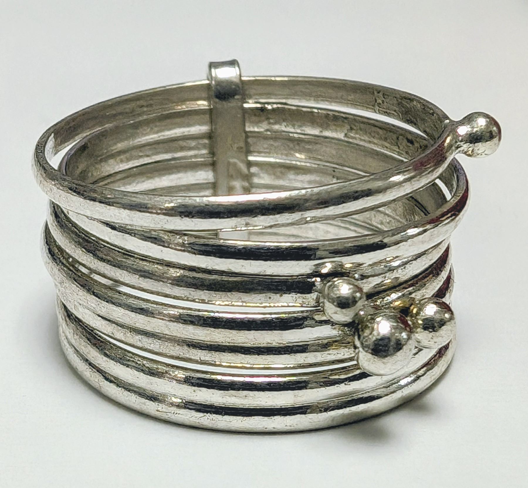 SILVER MULTI BAND RING