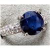 Image 1 : SILVER SAPPHIRE 1CT AND CZ 0.24CT RING