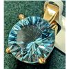 Image 4 : 14K YELLOW GOLD 1.48G BLUE TOPAZ 3.1CT PENDANT