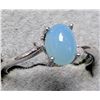 Image 3 : SILVER CHALCEDONY AND NATURAL DIA 0.02CT RING