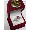 Image 4 : SILVER RUBY 1CT AND CZ RING