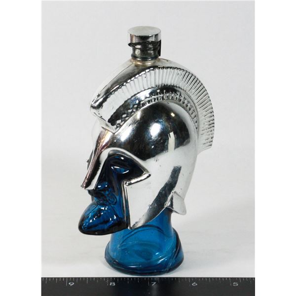 AVON SILVER WARRIOR DECANTER CAP IS DAMAGED