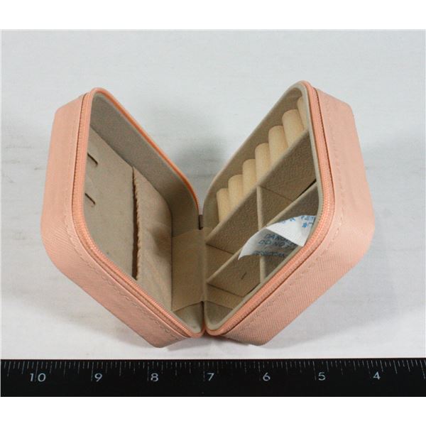 NEW SMALL ZIP UP JEWELRY STORAGE BOX
