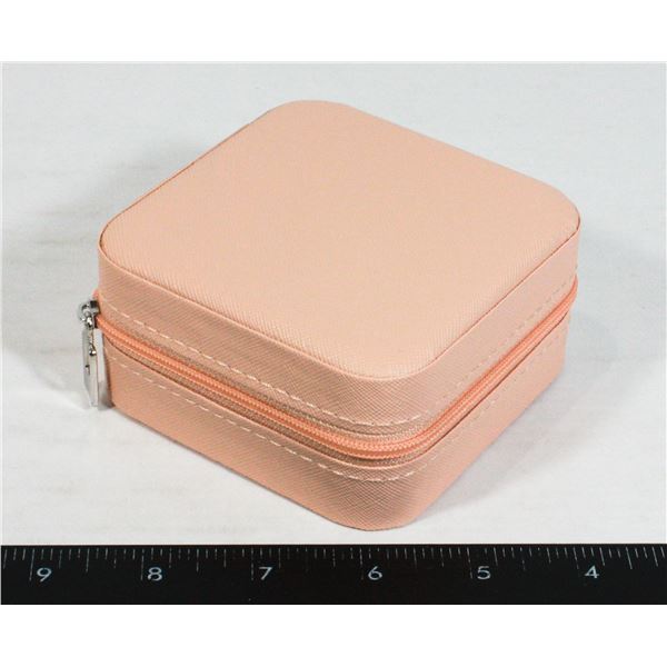 NEW SMALL ZIP UP JEWELRY STORAGE BOX