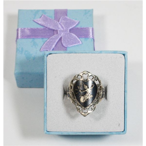 STAMPED STERLING SILVER SIZE 5 RING