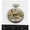Image 1 : QUARTZ DEER HUNTING DESIGN POCKET WATCH NO CHAIN