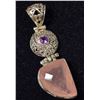 Image 2 : SILVER 16.89G ROSE QUARTZ PENDANT