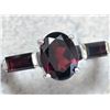 Image 2 : SILVER GARNET 2.9CT 2.8G RING (~SIZE 6.75)