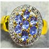 Image 1 : SILVER TANZANITE 2.25CT 4.35G RING (~SIZE 7.25)