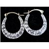 Image 1 : 10K 0.59G CRYSTAL HOOP EARRINGS