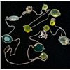 Image 1 : SILVER 10.5G 30" GENUINE GEMSTONE NECKLACE