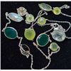 Image 2 : SILVER 10.5G 30" GENUINE GEMSTONE NECKLACE