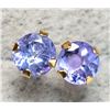 Image 1 : 10K TANZANITE AND PEARL 2IN1 EARRINGS