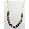 Image 3 : SILVER GARNET 48G APP 50CT 18" NECKLACE