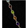 Image 1 : SILVER GENUINE GEMSTONE 6.3CT 11.2G 7.5" BRACELET