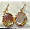 Image 1 : 14K CANADIAN AMMOLITE EARRINGS