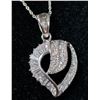 Image 2 : SILVER 5.2G CZ HEART 16" NECKLACE