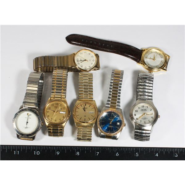 LOT OF MENS WATCHES VARYING CONDITIONS UNTESTED
