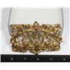 Image 1 : GOLD TONE BELT BUCKLE WITH RHINESTONE ACCENTS