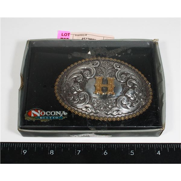 NOCONA BELT CO WESTERN BELT BUCKLE IN