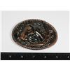 Image 1 : VIA N.Y. HORSE THEMED BELT BUCKLE