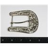 Image 1 : SILVER TONE RHINESTONE REPLACEMENT BELT BUCKLE