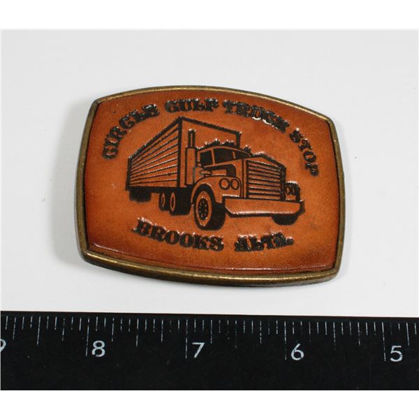 VINTAGE CIRCLE GULF TRUCK STOP BROOKS ALTA