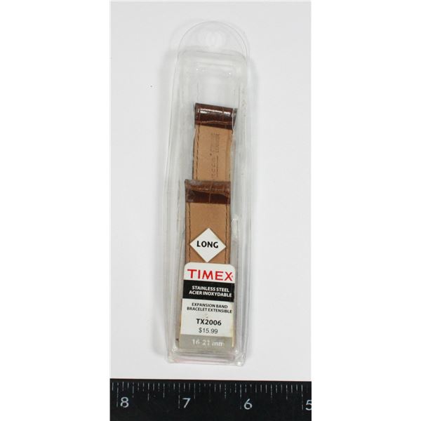 TIMEX EXPANSION BAND GENUINE LEATHER WATCH BAND