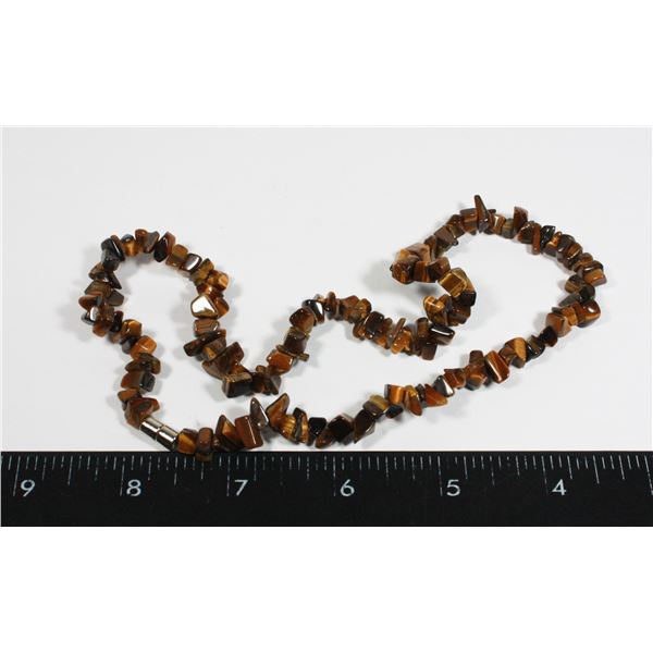 TIGER EYE STONE BEAD NECKLACE