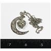 Image 1 : MOON AND HEART PENDANT NECKLACE