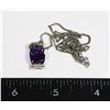 Image 1 : PURPLE RECTANGULAR RHINESTONE WITH CLEAR