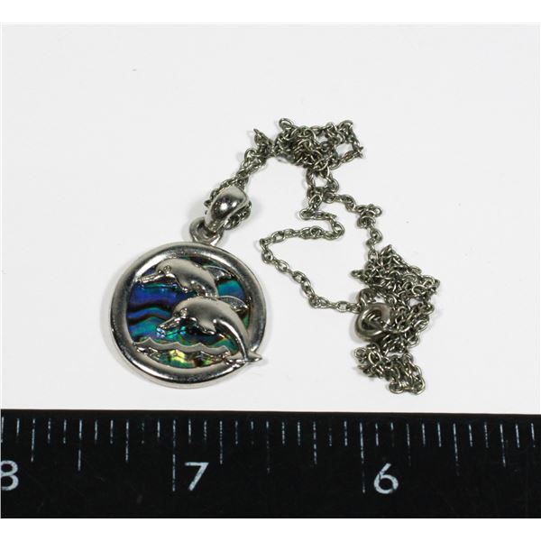 DOLPHIN DESIGN PENDANT AND CHAIN
