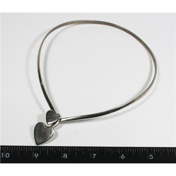 HEART TORQUE COLLAR  NECKLACE