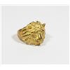 Image 1 : GOLD TONE SIZE 10.5 LION HEAD DESIGN RING