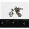 Image 1 : FAUX OPAL PENDANT AND CHAIN