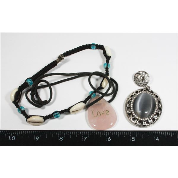 LOT OF STONE AND SHELL JEWELRY