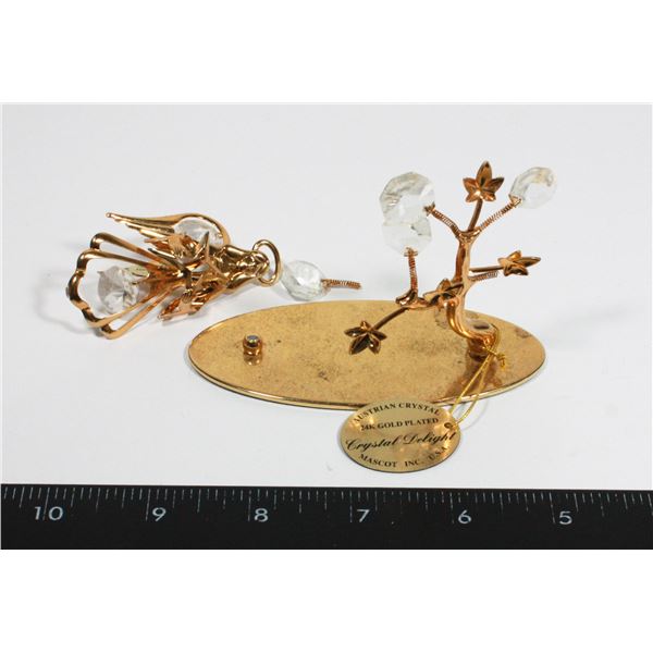 AUSTRIAN 24K GOLD PLATED CRYSTAL DELIGHT ANGEL