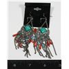Image 1 : EARRINGS WITH TURQUOISE ROCKS