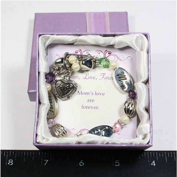 MOM-LOVE-FOREVER TOGGLE BRACELET