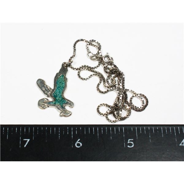 SILVER 925 CHAIN WITH ANIMAL PENDANT (NO MARKINGS