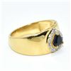 Image 2 : GOLD PLATED SILVER BLUE SAPPHIRE(1.15CT) GOLD